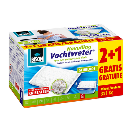 Bison Feuchtigkeitsabsorber Ultra Nachfüllung 3x1k