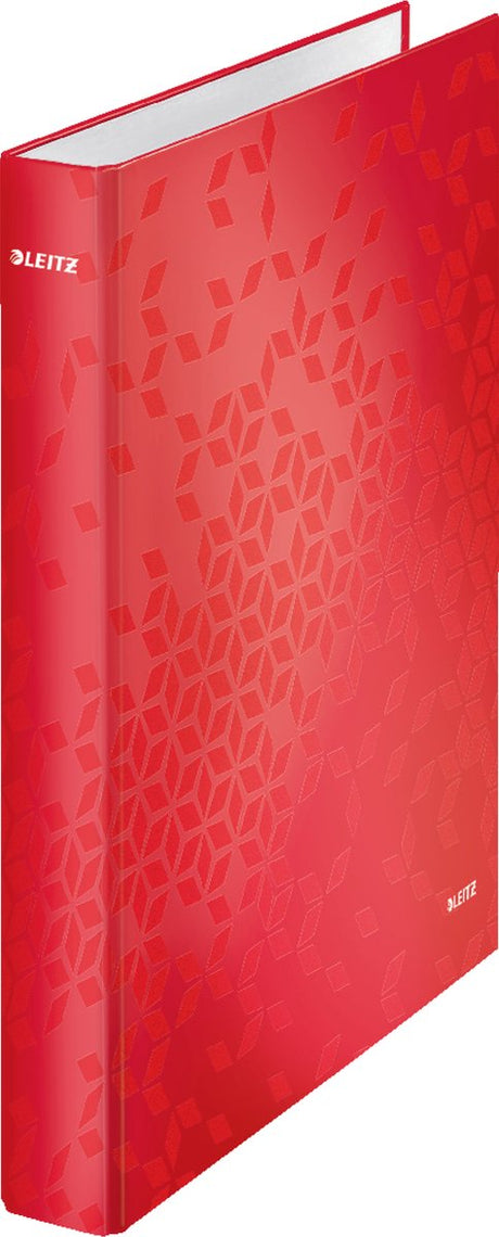 Leitz Wow Ringbinder A4 – 2-Ring – Rückenbreite 40 mm mit 2 D-Ringen – Rot