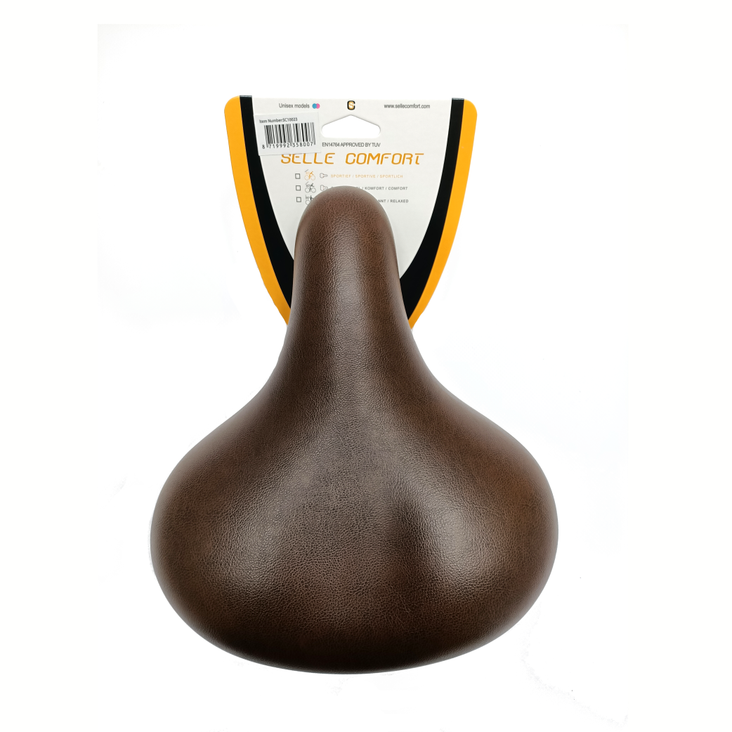 Selle Comfort Sattel Klassiker Retro Basic, Brown mit Elastomer -Federung. Nein ohne irgendjemanden