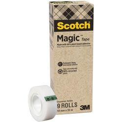 Magisches Klebeband, eine grünere Wahl, Scotch, 19 mm x 33 m, 9 Rollen
