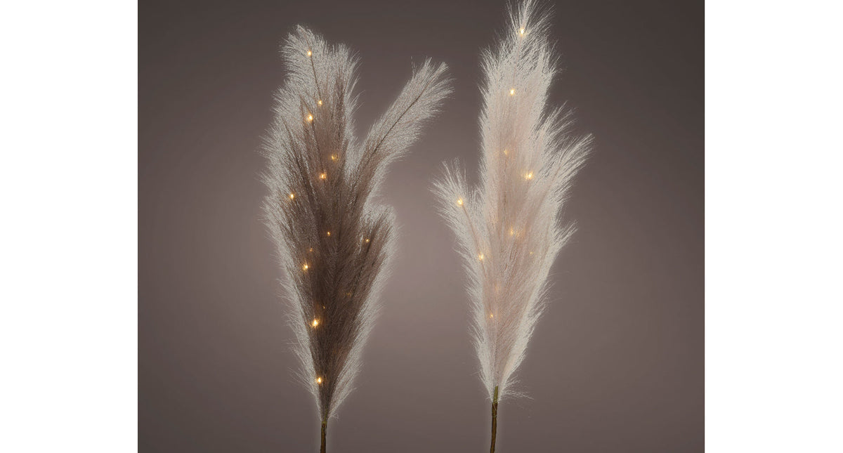 Micro led warm white plume fabric bo indoor 2 assorted h70 cm