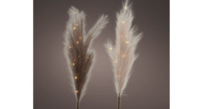 Micro led warm white plume fabric bo indoor 2 assorted h70 cm