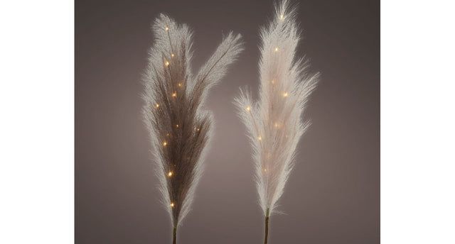 Micro led warm white plume fabric bo indoor 2 assorted h70 cm