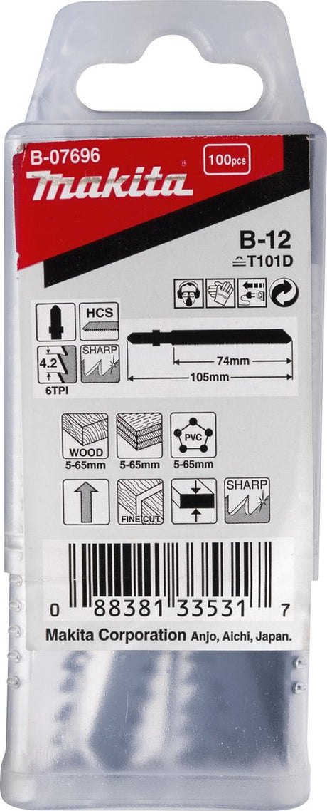 Makita b-07696 t 101 d Stichsägeblatt für Holz Kunststoff VE=100