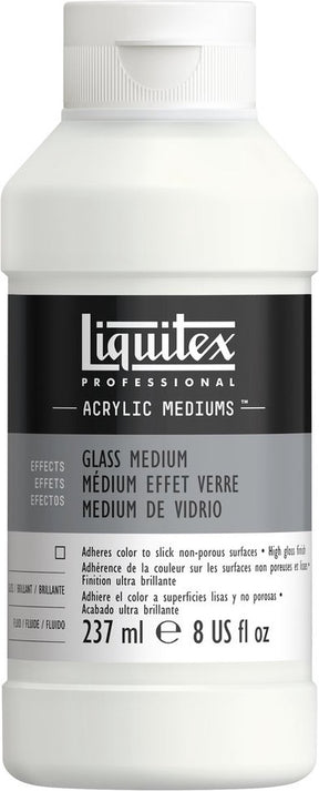 Liquitex 8870519 Professionelles Glasmedium 237 Flasche – hochglänzendes Acrylmedium für Glaskeramik, hitzefixierbar