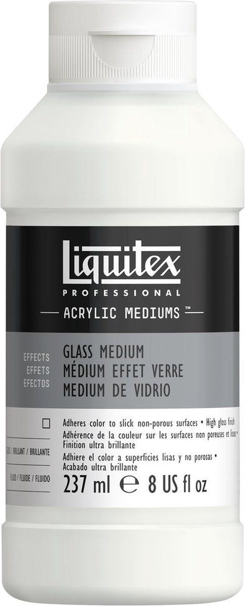 Liquitex 8870519 Professionelles Glasmedium 237 Flasche – hochglänzendes Acrylmedium für Glaskeramik, hitzefixierbar