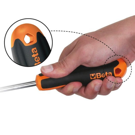 Beta Evox Schraubendreher-Werkzeuge 1207e tx10 für Schrauben mit Torx®-Profil – verchromt, Spitze brüniert