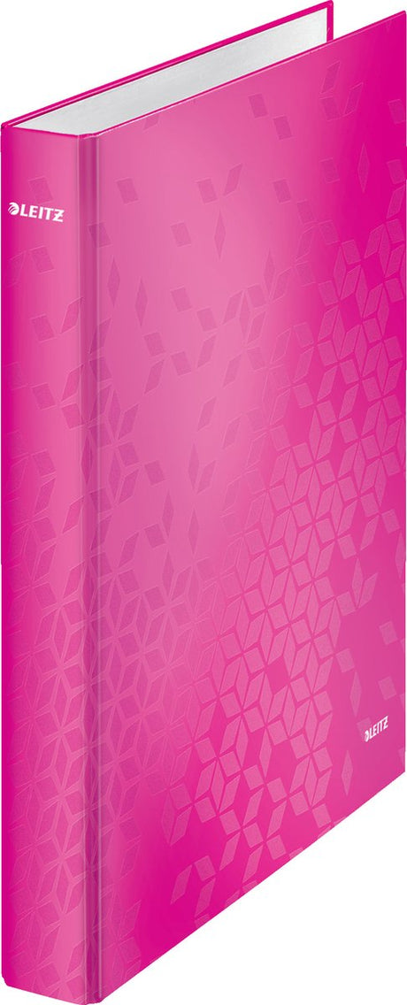 Leitz Wow laminierter Ringbinder – 4 Ringe – Rückenbreite 40 mm – Rosa