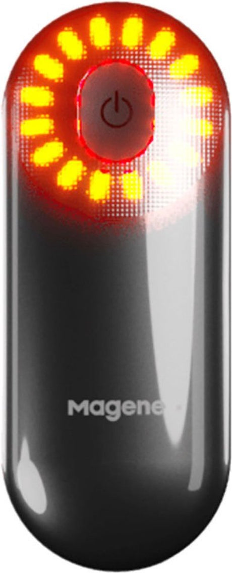 Magene l508 radarachterlicht connectable met garmin en wahoo fietscomputers radar achterlicht remlicht - geschikt voor garmin varia seatpost