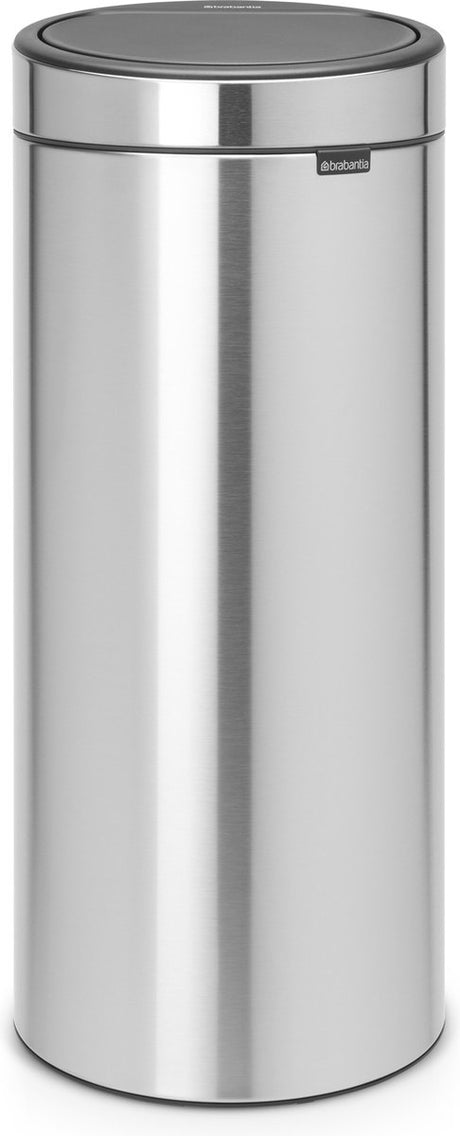 Brabantia Touch Bin Abfallbehälter – 30 Liter – mattierter Stahl
