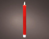 Lumineo Tafelkerze LED gerippt 24cm rot 2 Stk.