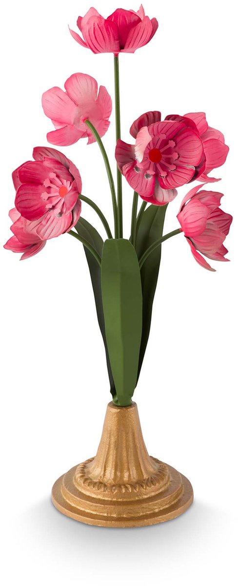 Pip studio bloemen - van metaal - lente decoratie - oudroze - 36cm
