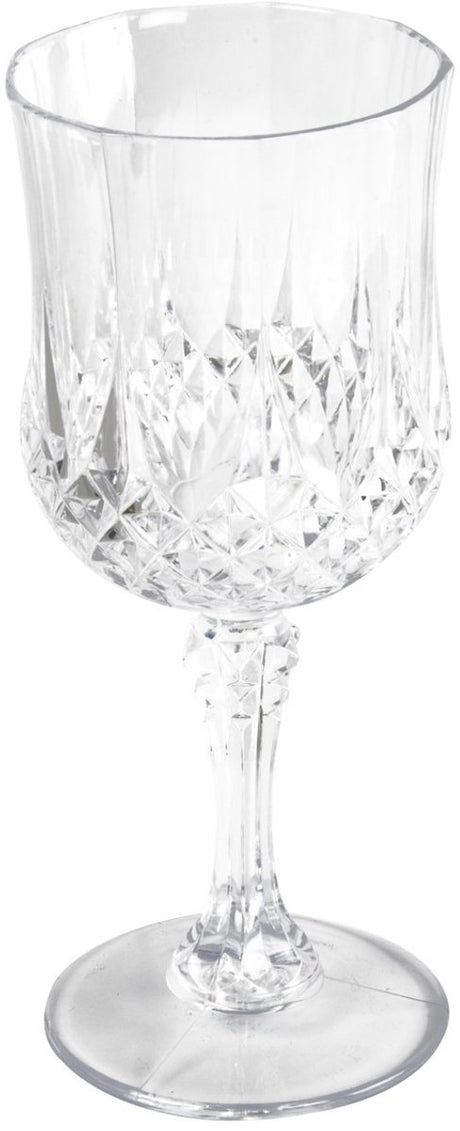 Alpina Kunststoff-Weingläser-Set 6-teilig – Kunststoff-Weingläser 200 ml – Weinglas mit Kristalleffekt – Kunststoffbecher – geeignet für frischen Wein, Rot- und Weißwein – handwaschbar – transparent