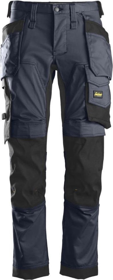 Snickers workwear snickers allroundwork stretch werkbroek holsterzakken 6241 - mannen - navy zwart - 58