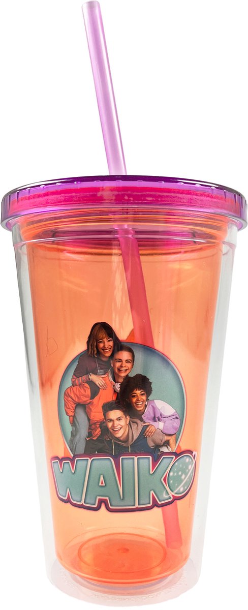 Waiko - schoolbeker - beker - drinkbeker met rietje