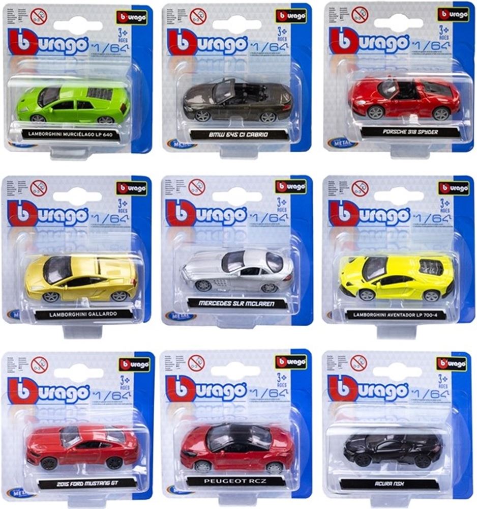 Dsp. burago die cast auto's metaal 1:64. | 72 stuks