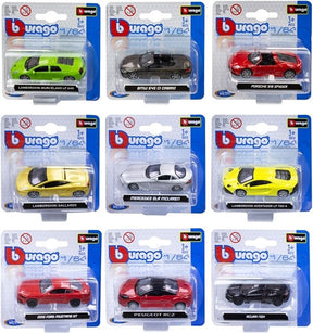 Dsp. burago die cast auto's metaal 1:64. | 72 stuks