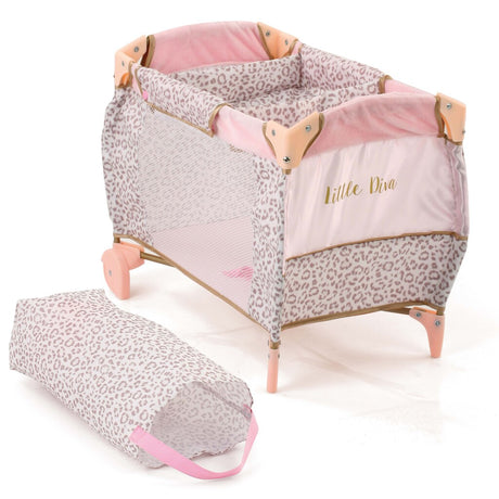 Basic Little Diva faltbares Puppenbett 41x28x12 cm Roségold