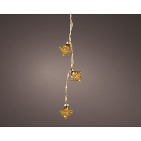Lumineo Lichterkette Weihnachtskugel LED 5,7x28cm
