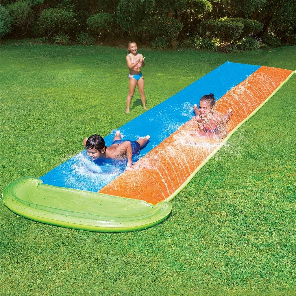 Sommerwellen-Alarmwasserrutsche 549 cm orange blau grün