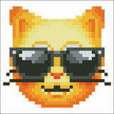Diamond Dotz Diamond Painting Coole Katze 10x10 cm
