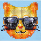 Diamond Dotz Diamond Painting Coole Katze 10x10 cm