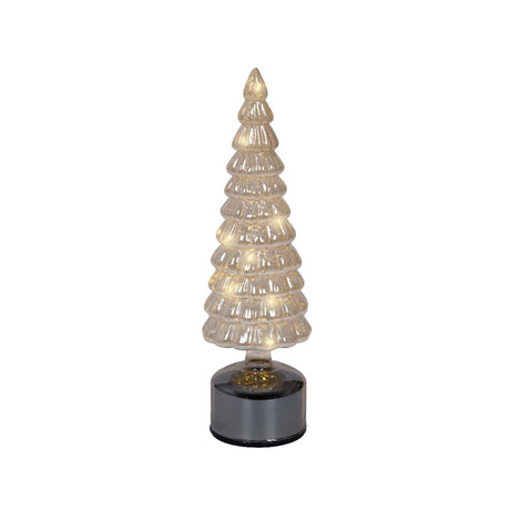 Lumineo Weihnachtsbaum LED Glas bernsteinfarben h34cm drehbar