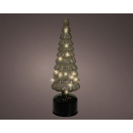 Lumineo Weihnachtsbaum LED Glas drehbar ø10x34cm