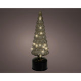 Lumineo Weihnachtsbaum LED Glas drehbar ø10x34cm