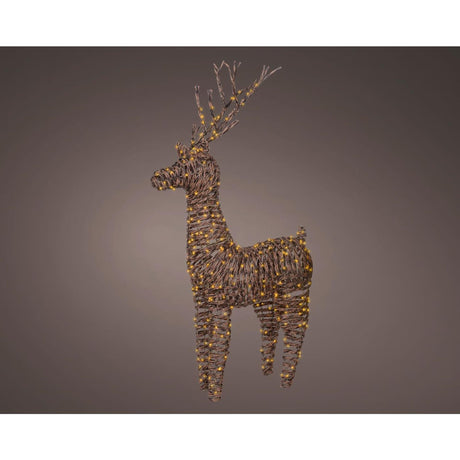 Lumineo Rentier-LED-Korb für den Außenbereich, 24 x 60 x 104 cm