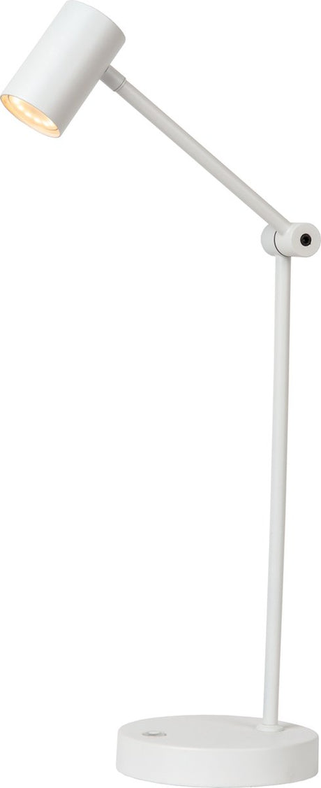 Lucide tipik – wiederaufladbare Schreibtischlampe – wiederaufladbarer Akku – LED 3 Stufen dimmbar – 1 x 3 W, 2700 K – weiß