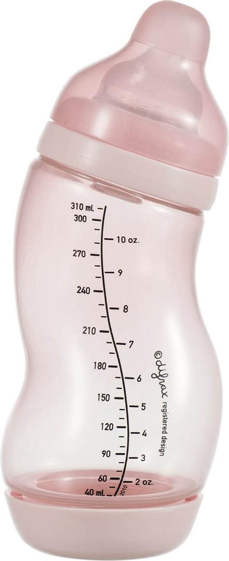 Difrax Babyflasche breit – 310 ml – hellrosa – 1 Stück – S-Flasche – Anti-Kolik