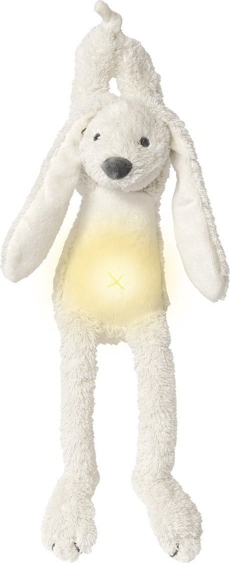 Fröhliches Pferd-Kaninchen-Richie-Nachtlicht mit beruhigenden Geräuschen, 34 cm – weiß – Baby-Geschenk