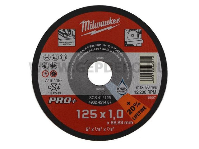 Milwaukee schild m. 125x1mm pro+ (200).