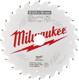 Milwaukee Zubehör Kreissägeblatt MS W 210x30x1,9x24ATB - 4932478095