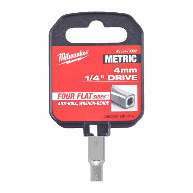 Milwaukee dop 1 4 kort 4mm