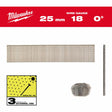 Milwaukee inox styfts 18g 25mm 5000szt. - m18fn18gs