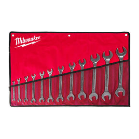 Milwaukee moersleutel dubbelzijdig platte set 12szt.
