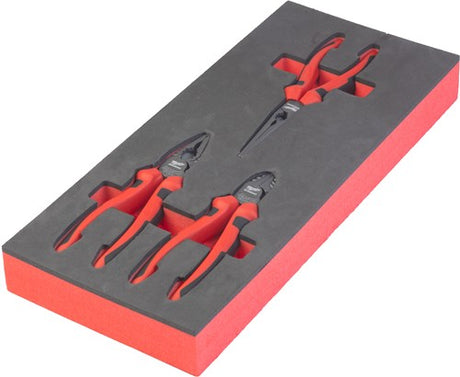 Milwaukee Zubehör Schaumstoff-Inlay-Zangen-Set (3-teilig) (4932492462 4932492463 4932492465) – 4932493256