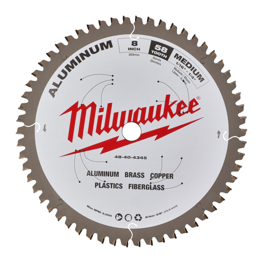 Milwaukee rondzaag 203x5 8x2,4x58z aluminium