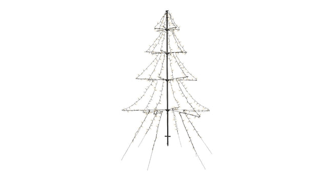 Led light-up cl tw tree out black warm white 200cm-1200l