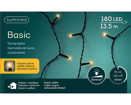 Lumineo Weihnachtsbeleuchtung Basic 180l Classicwarm
