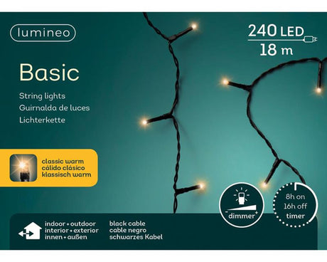 Lumineo Weihnachtsbeleuchtung Basic 240l klassisch warm