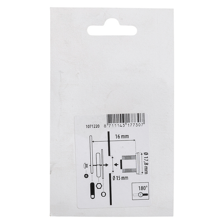 Mack 1071220 - brievenkastslotje zwart 16mm | 5 stuks