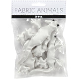 Creativ Company Grusel-Krabbel-Textil, Größe 10-14 cm, weiß, 3 Stück 1 Box
