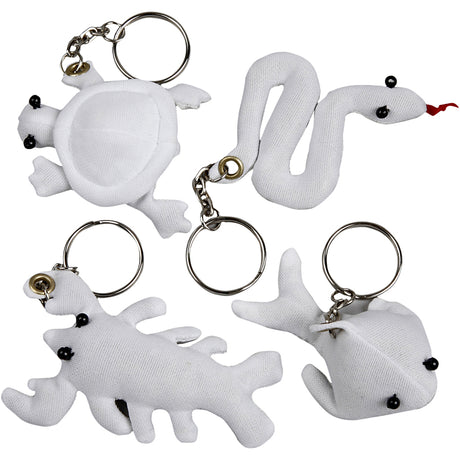 Kreativunternehmen https: www.cchobby.nl-textile-figures-with-keychain-size-4-8-cm-white-4-piece-1-box