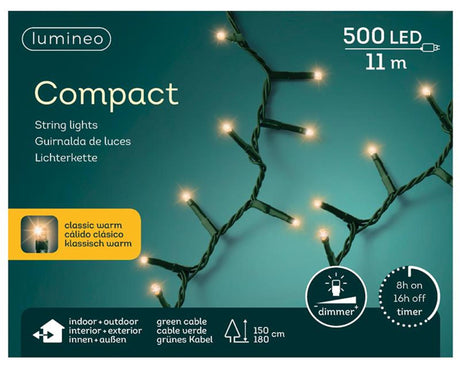 Lumineo Weihnachtsbeleuchtung kompakt 500l Classicwar