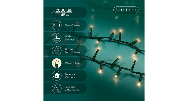 Led compact lights steady buiten groen warm wit l.4500cm