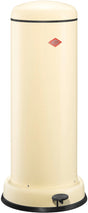Wesco big baseboy prullenbak met soft close | 30 liter | metaal - amandel | pedaalemmer