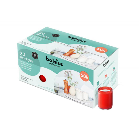 Bolsius Sternenlichter rot (30 Stück)
